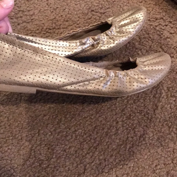 Gold Metallic American Eagle Ballet Flats - Picture 3 of 6